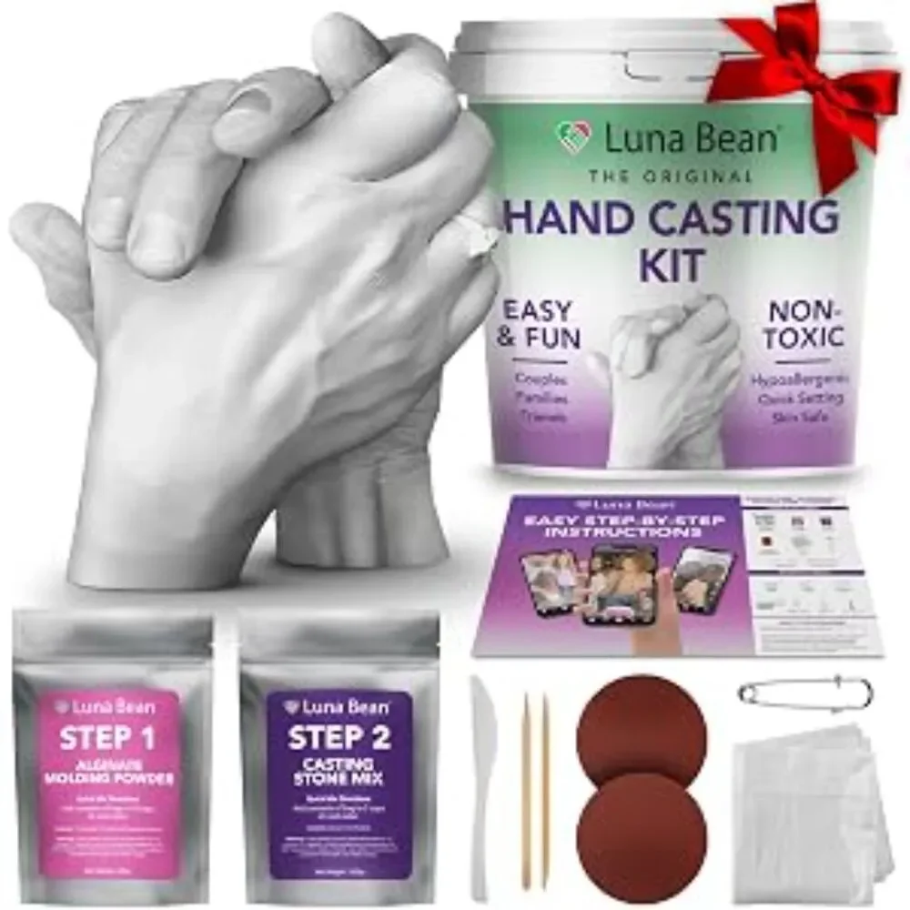 Luna Bean Original Hand Casting Kit Couples Family Keepsake DIY Mold Kit